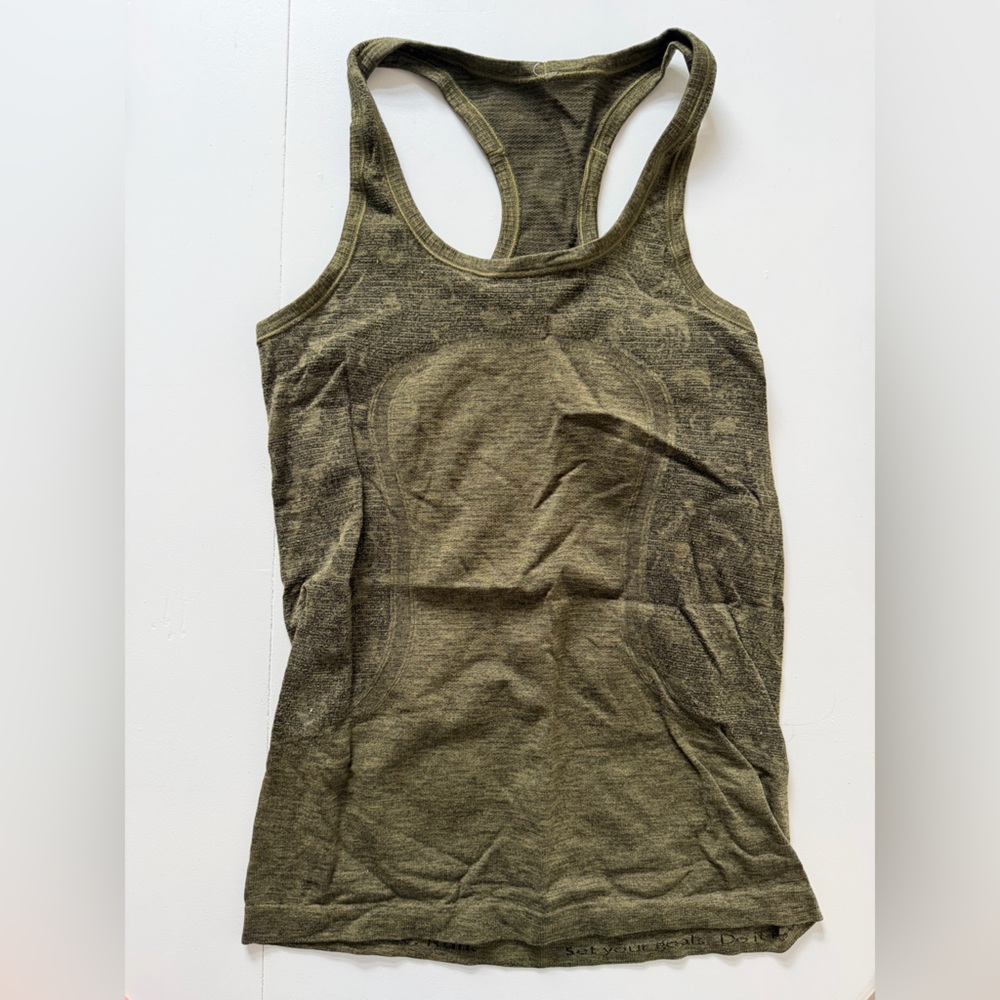 lululemon athletica Olive Green Seamless Racerback Tank